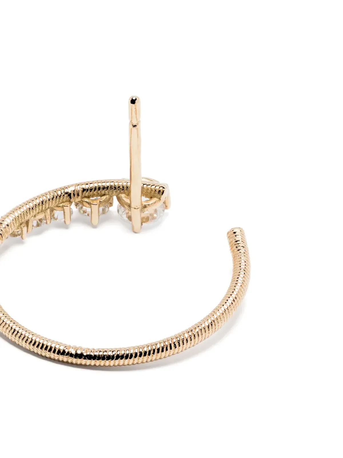 LEANDRA 18K イエローゴールド カボ・ルエダ ダイヤモンド イヤリング - 画像3
