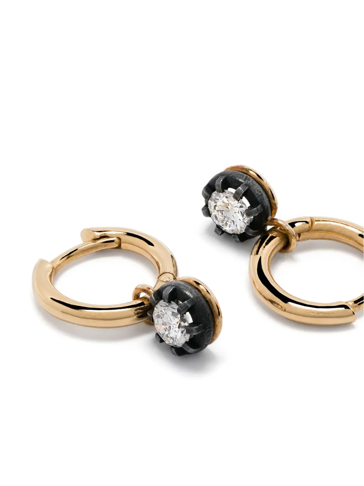 LEANDRA 18kt イエローゴールド ダイヤモンド ピアス - 画像4