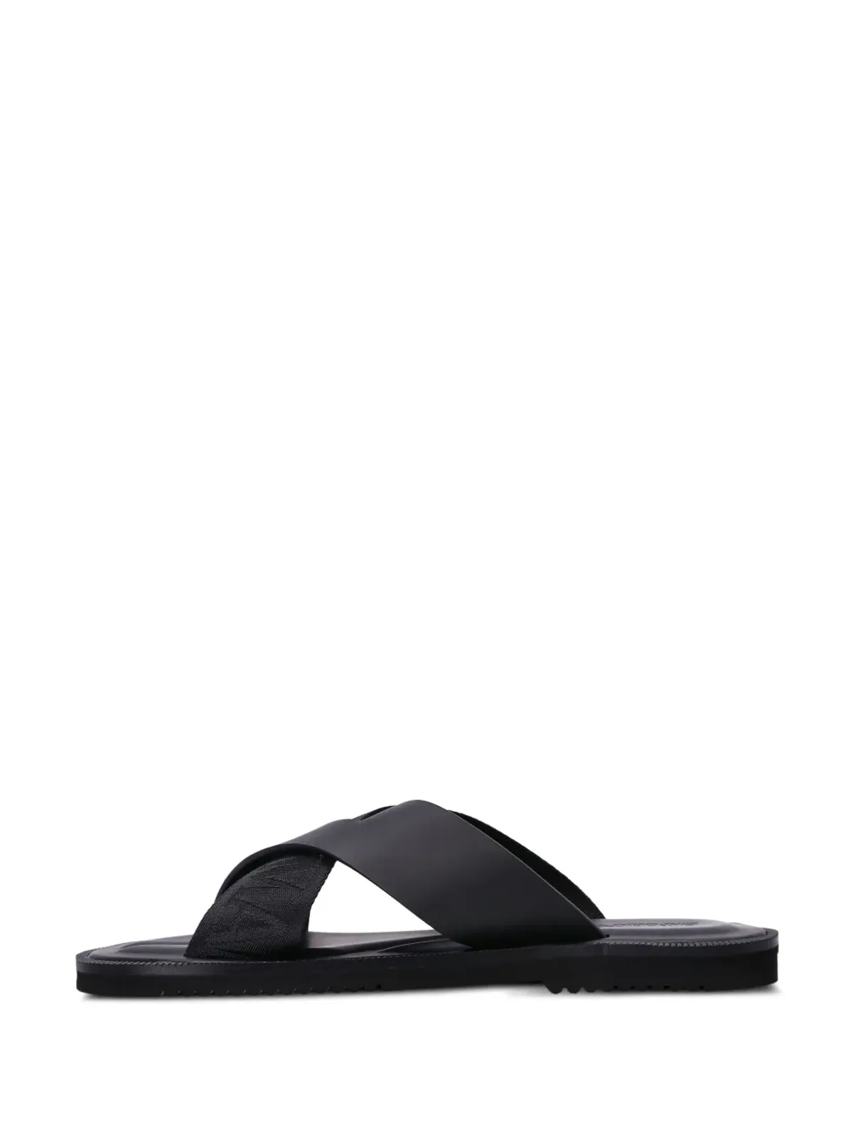 Emporio Armani ロゴストラップ レザー サンダル - 画像5