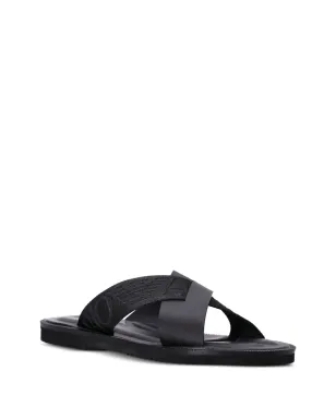 Emporio Armani ロゴストラップ レザー サンダル - サムネイル2