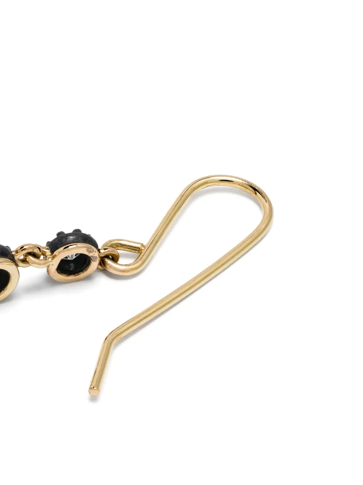 LEANDRA 18ktイエローゴールド ダイヤモンド フックピアス - 画像3