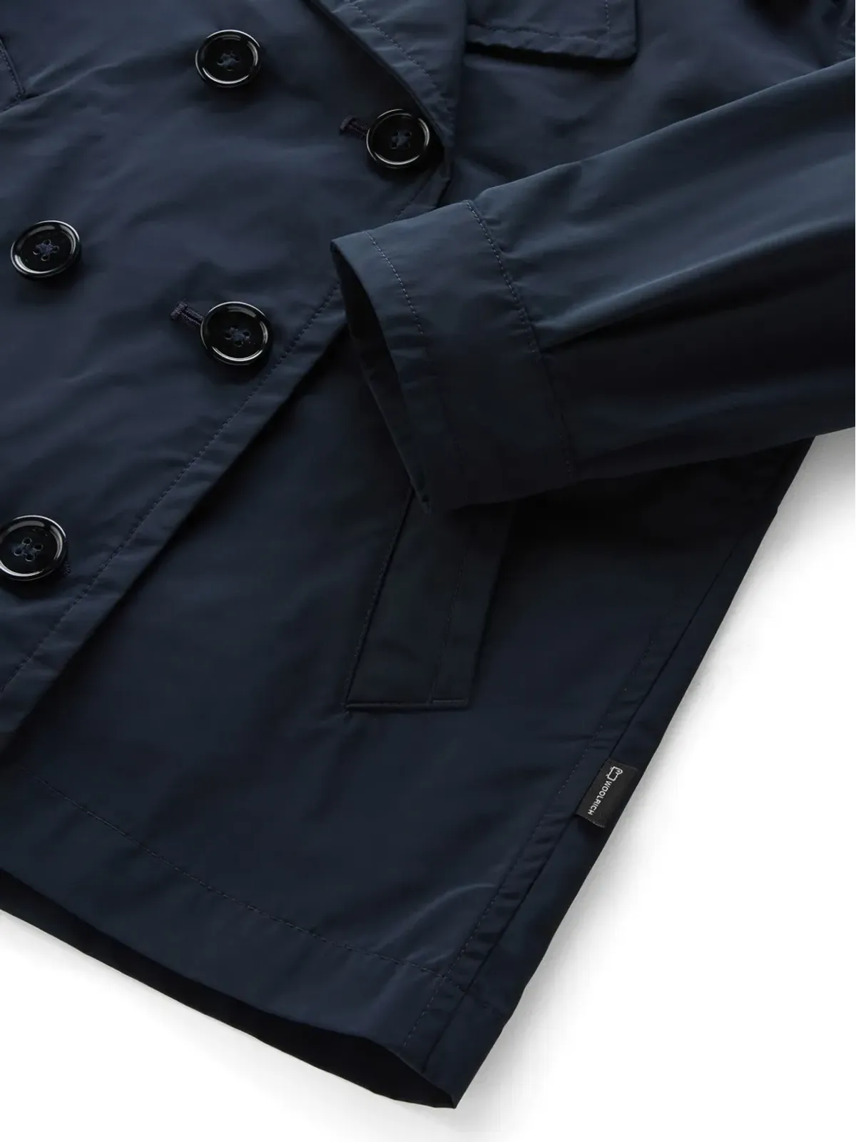 Woolrich Kids 夏用 ダブルブレストピーコート - 画像4