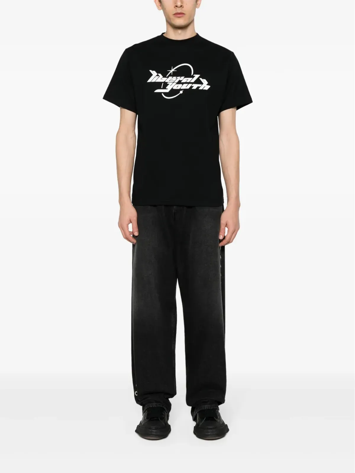Liberal Youth Ministry ロゴプリント綿Tシャツ - 画像2