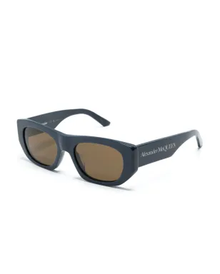 Alexander McQueen Eyewear ジオメトリックフレームサングラス ブルー - サムネイル2