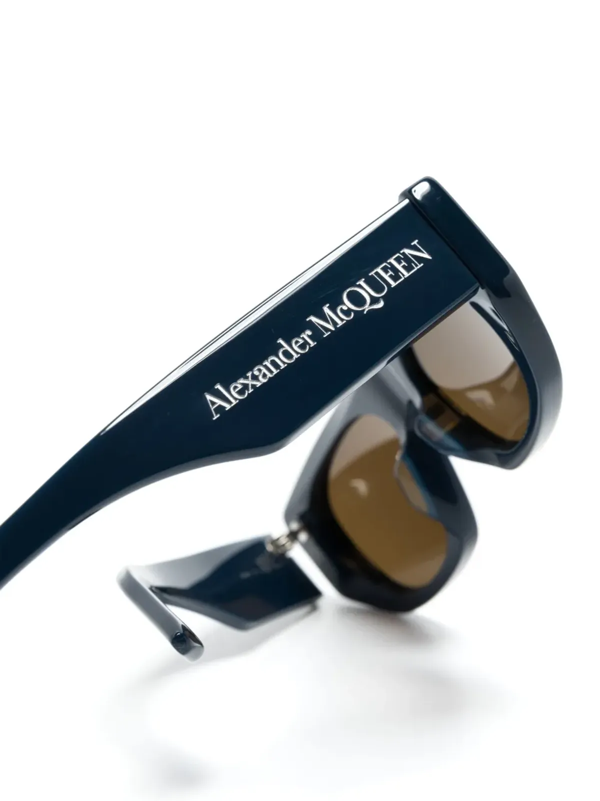 Alexander McQueen Eyewear ジオメトリックフレームサングラス ブルー - 画像3