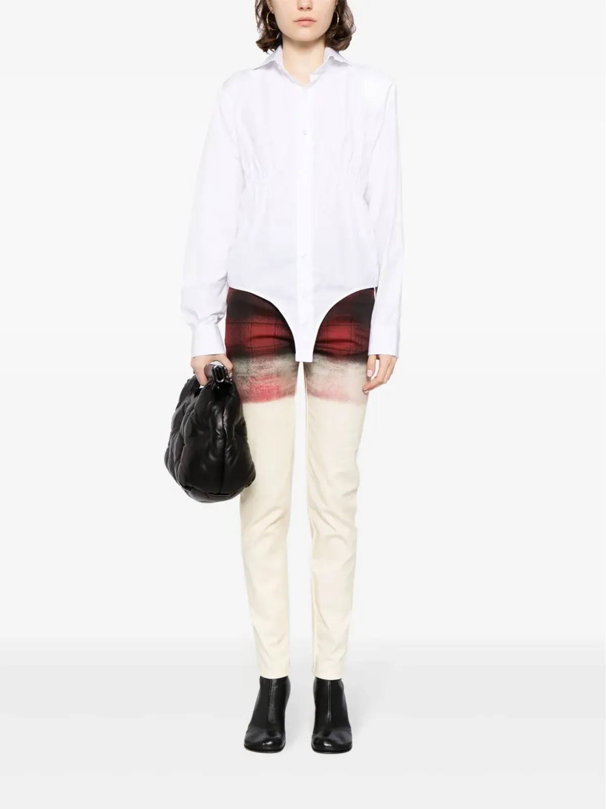 Maison Margiela チェック柄スキニージーンズ - レッド - 画像2