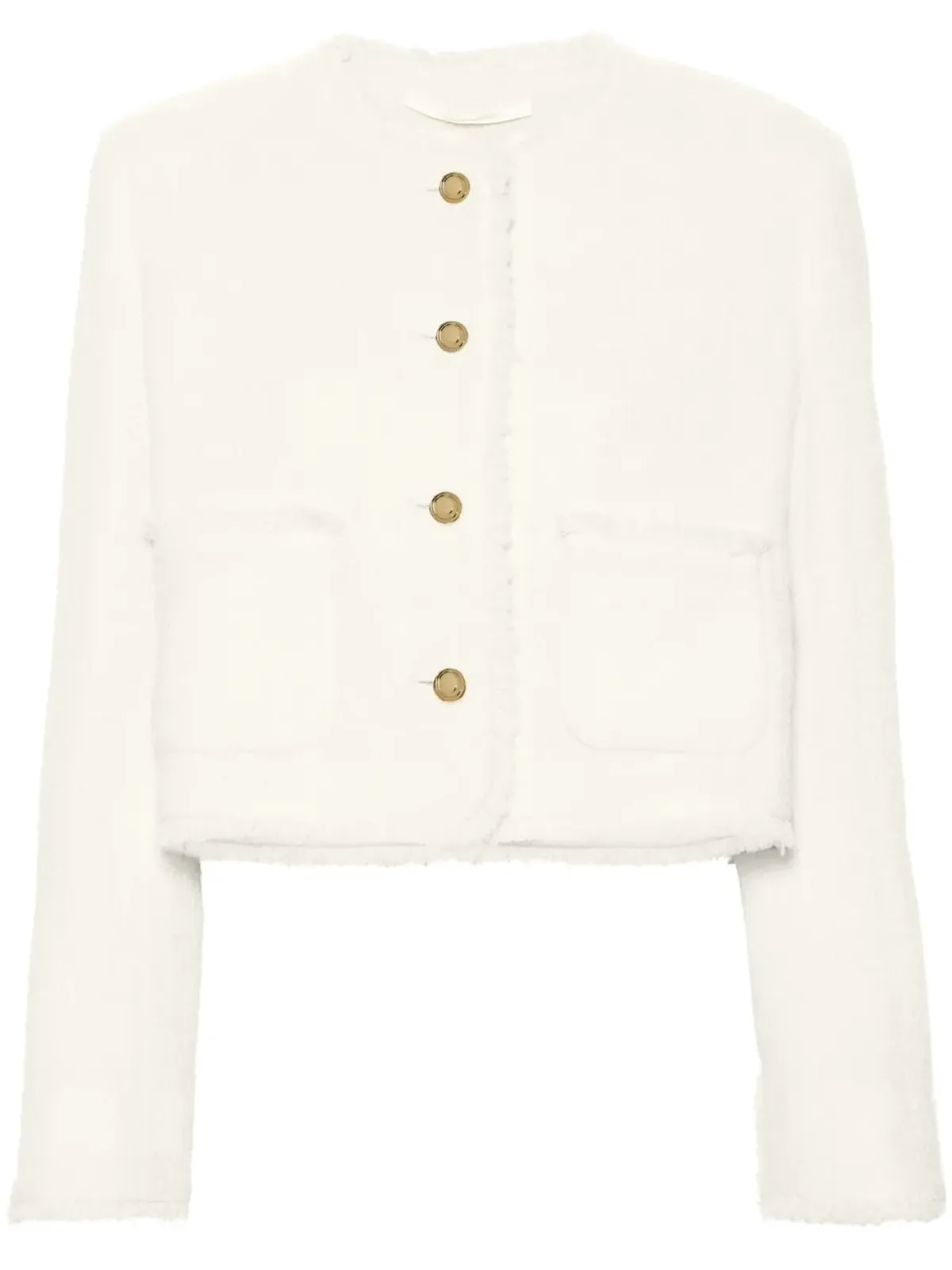 Miu Miu シングルブレスト ツイードジャケット - 画像1