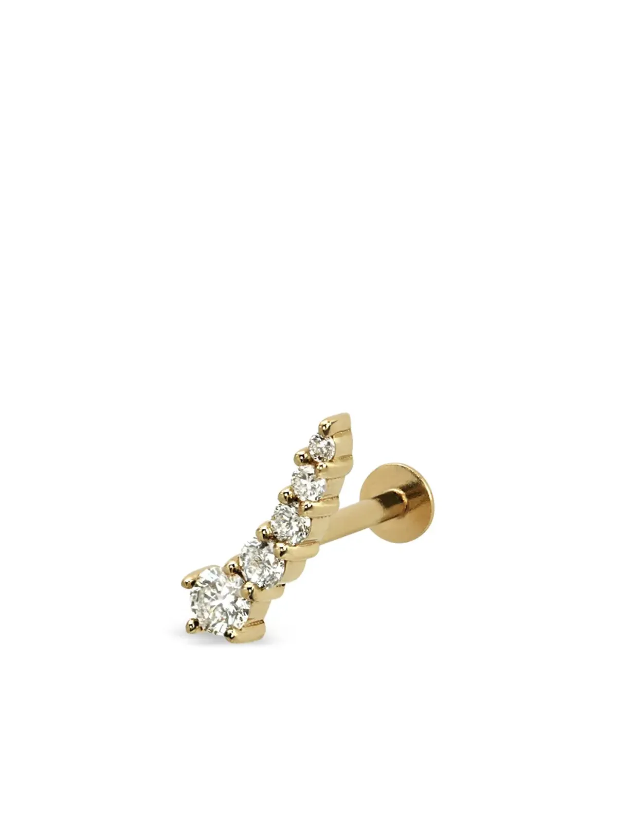 Lark & Berry 14K イエローゴールド Shooting Star ダイヤモンドスタッドピアス - 画像2