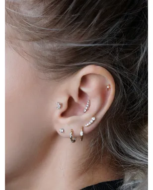Lark & Berry 14K イエローゴールド Shooting Star ダイヤモンドスタッドピアス - サムネイル3