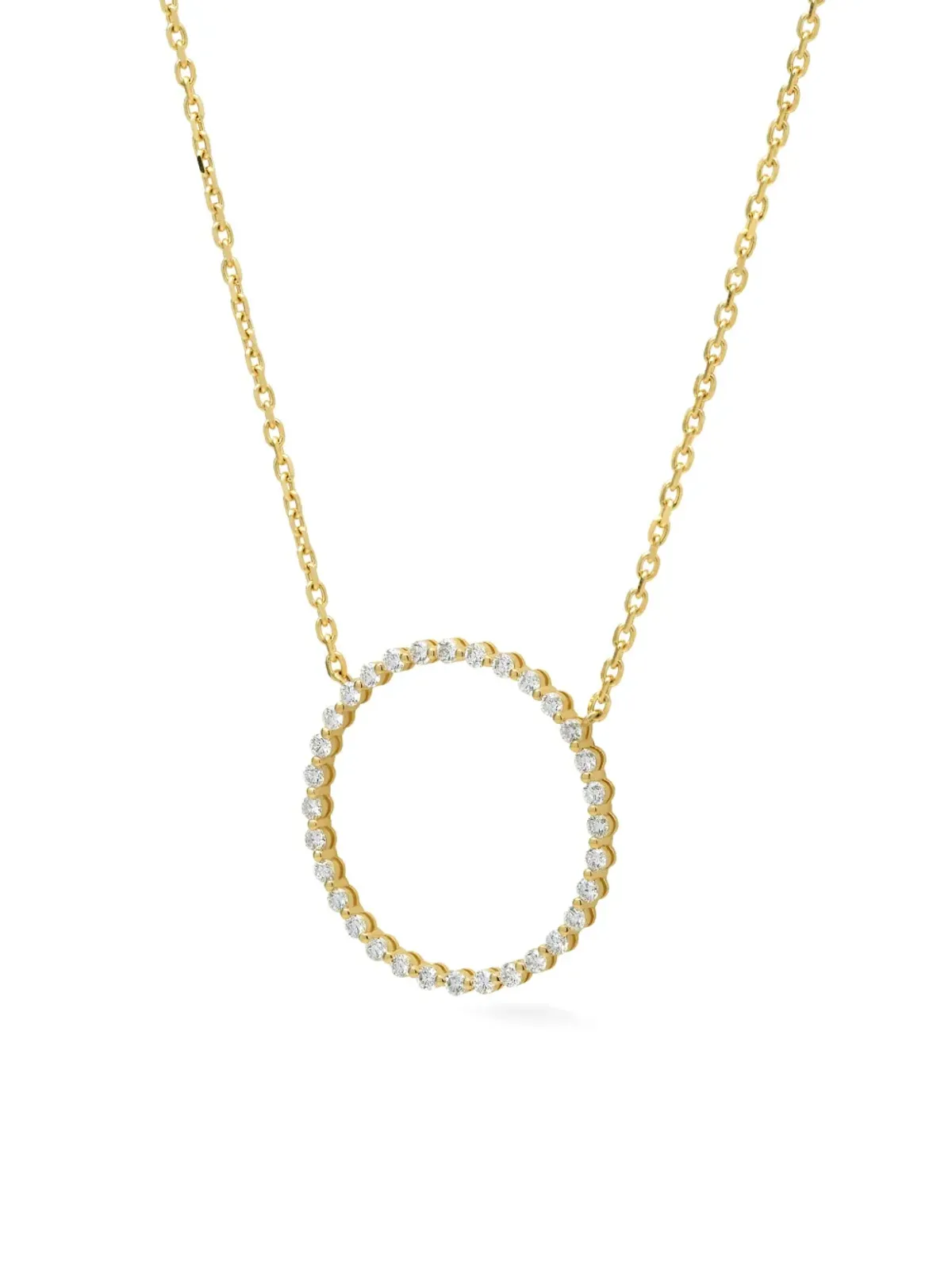 Lark & Berry 14金 イエローゴールド モダンデザイン ダイヤモンド ペンダント ネックレス - 画像2