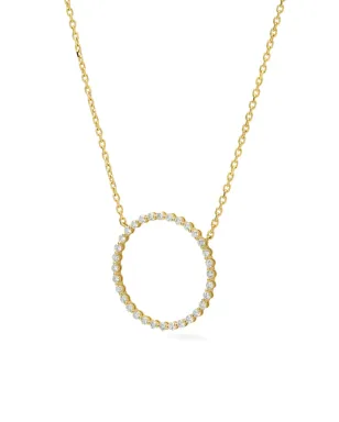 Lark & Berry 14金 イエローゴールド モダンデザイン ダイヤモンド ペンダント ネックレス - サムネイル2