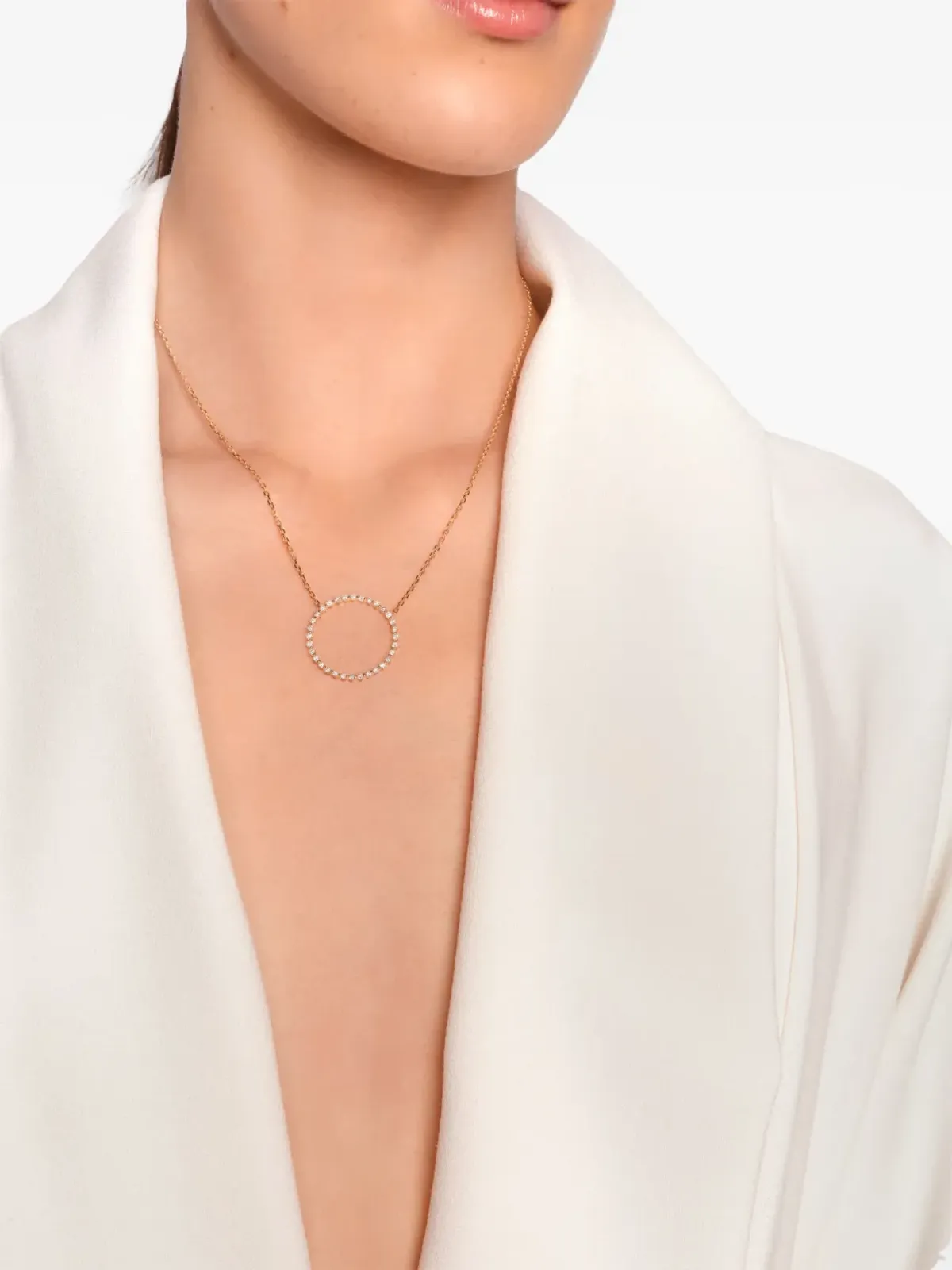 Lark & Berry 14金 イエローゴールド モダンデザイン ダイヤモンド ペンダント ネックレス - 画像3