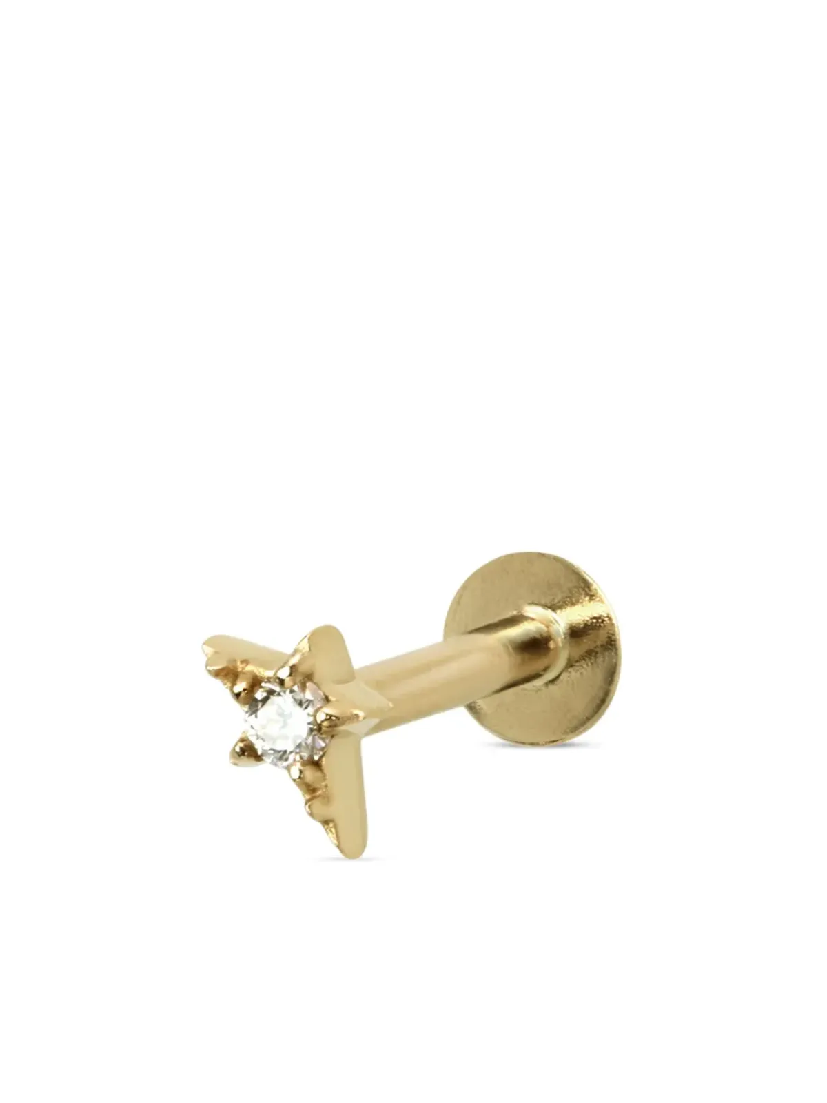 Lark & Berry 14K イエローゴールド ミニ Shooting Star ダイヤモンド スタッド ピアス - 画像2