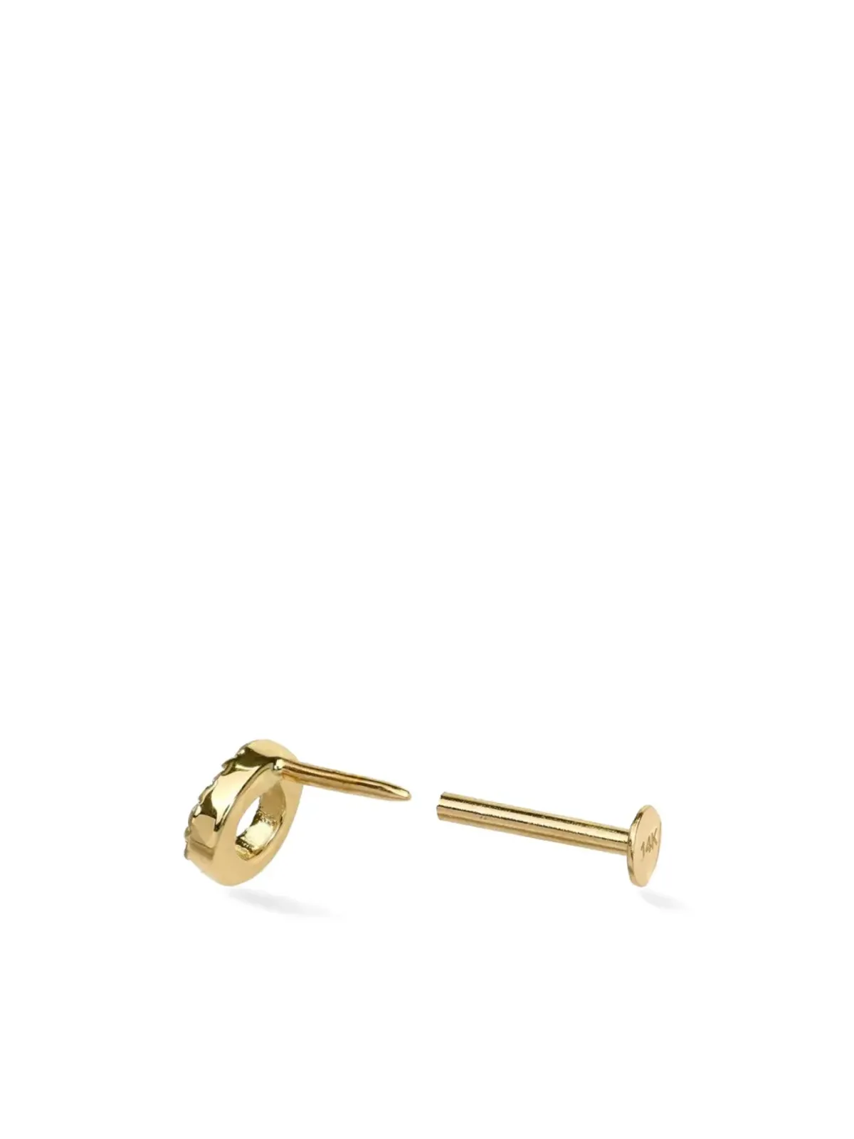 Lark & Berry 14K イエローゴールド ヘイロー ダイヤモンド イヤリング - 画像2