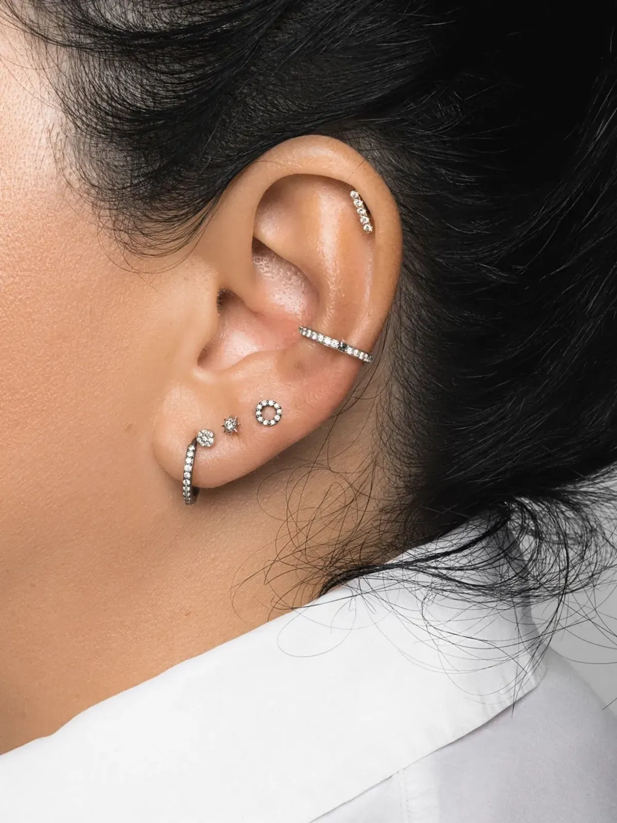 Lark & Berry 14K イエローゴールド ヘイロー ダイヤモンド イヤリング - 画像3