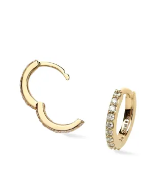Lark & Berry 14kt イエローゴールド モダニスト ダイヤモンド フープ ピアス - サムネイル2