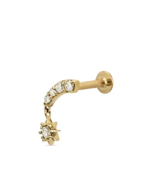 Lark & Berry 14K イエローゴールド スターバースト ダイヤモンド スタッド ピアス - サムネイル2