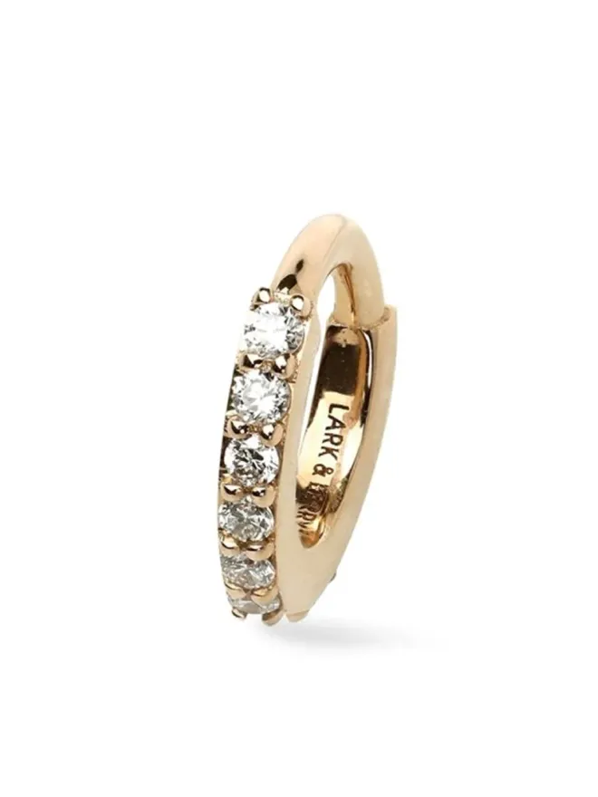 Lark & Berry Lark & Berry 14kt イエローゴールド 小さめ モダニスト ダイヤモンド フープピアスの商品画像