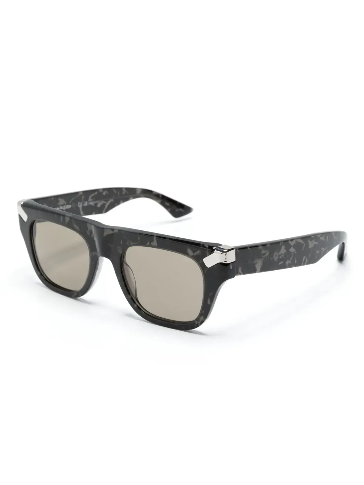 Alexander McQueen Eyewear べっ甲柄スクエアフレームサングラス - 画像2