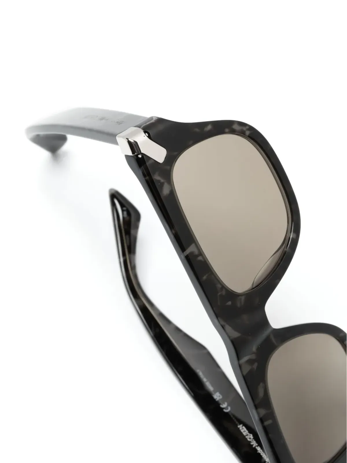 Alexander McQueen Eyewear べっ甲柄スクエアフレームサングラス - 画像3