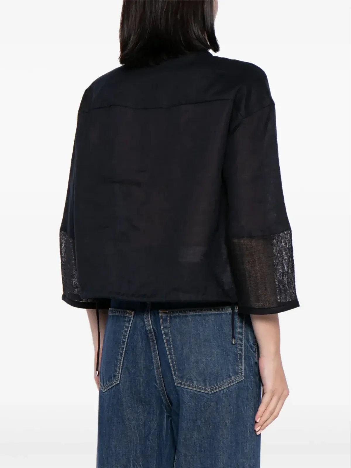 Emporio Armani panelled linen blouse - 画像4