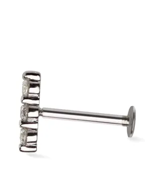 Lark & Berry 14kt white gold Modernist diamond earring - Silver - サムネイル2