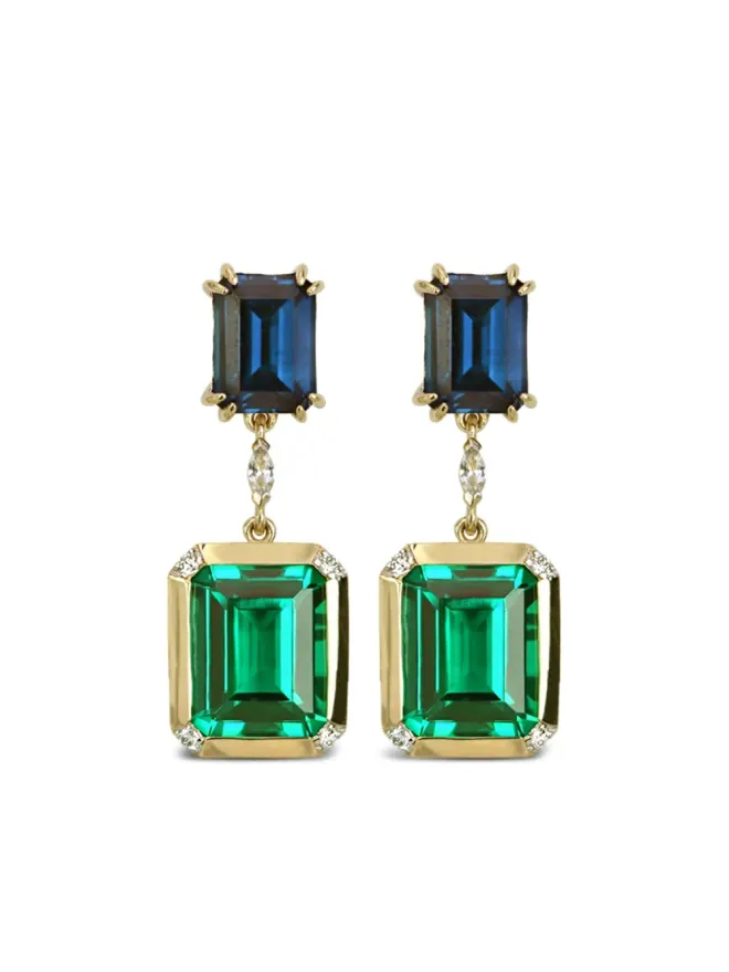 Lark & Berry Lark & Berry ネクサス マルチストーン ドロップピアス 14K イエローゴールドの商品画像