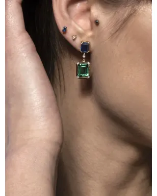 Lark & Berry ネクサス マルチストーン ドロップピアス 14K イエローゴールド - サムネイル3