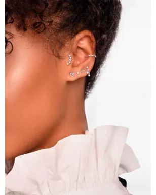 Lark & Berry 14K イエローゴールド 星形クラスターダイヤモンドスタッドピアス - サムネイル3