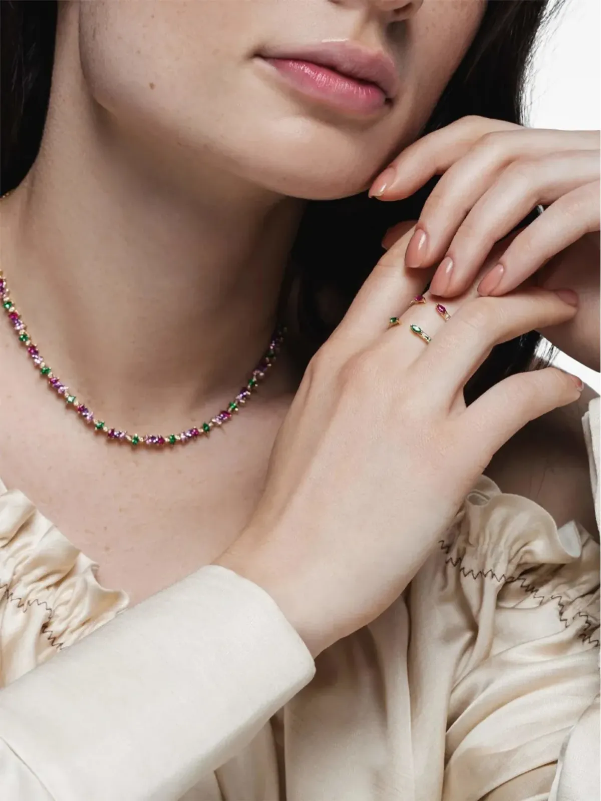 Lark & Berry 14ktゴールド ヴェト サファイア ネックレス - 画像3