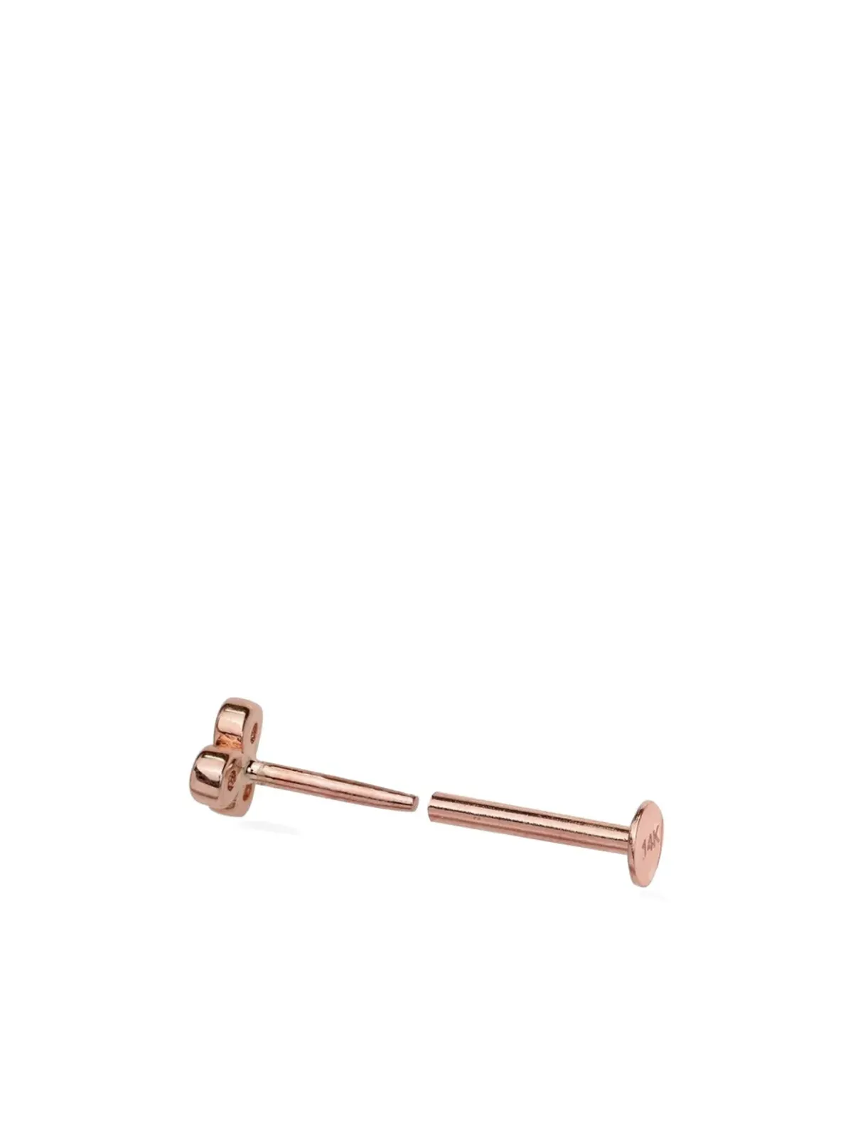 Lark & Berry 14kt ローズゴールド トリオ ダイヤモンド イヤリング - ピンク - 画像2