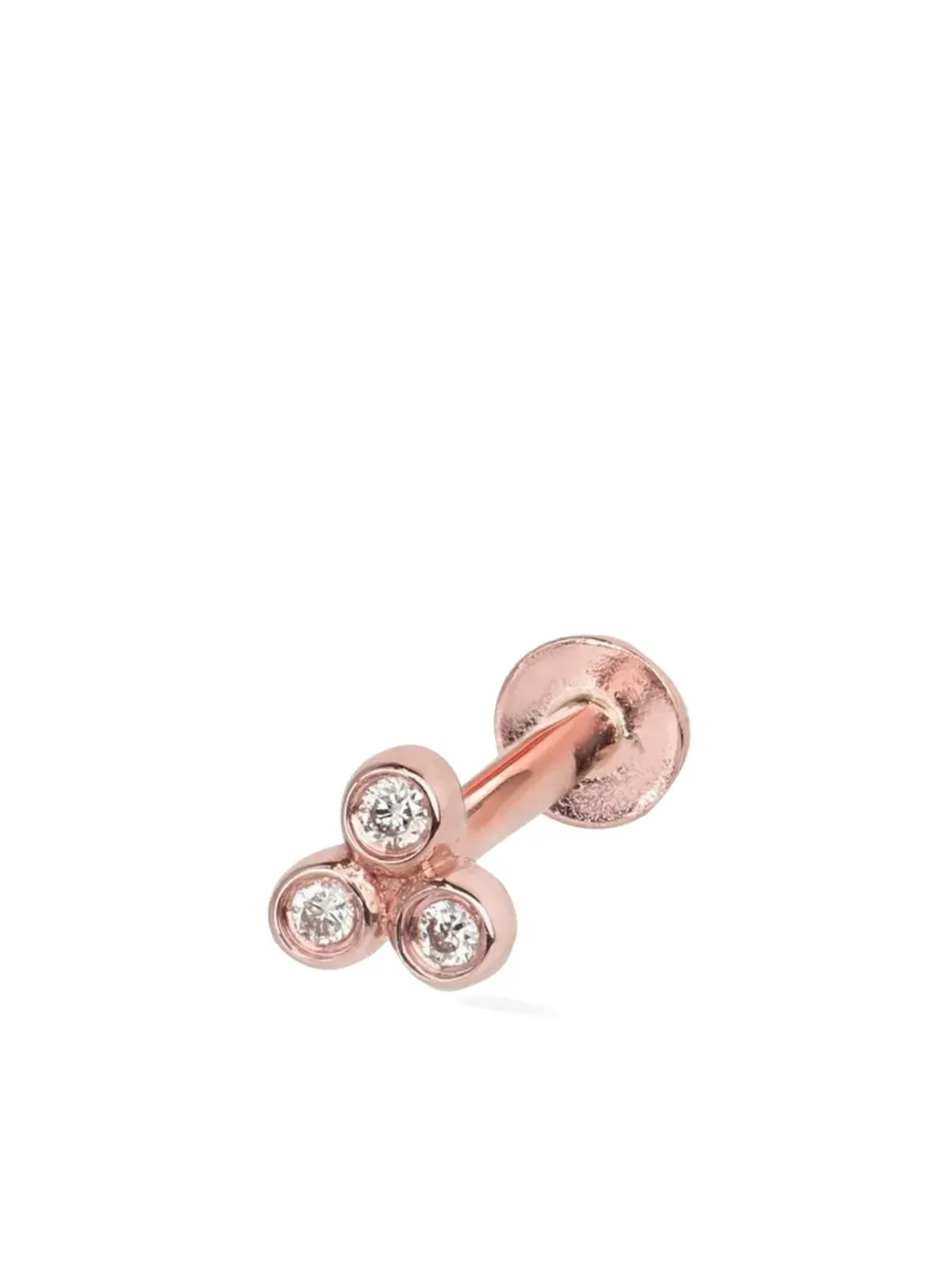 Lark & Berry 14kt ローズゴールド トリオ ダイヤモンド イヤリング - ピンク - 画像3