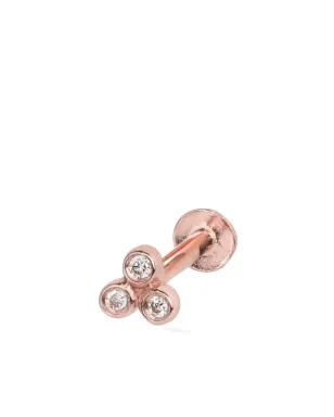Lark & Berry 14kt ローズゴールド トリオ ダイヤモンド イヤリング - ピンク - サムネイル3