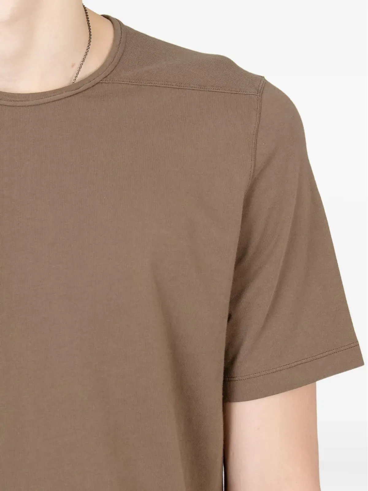 Rick Owens DRKSHDW ラウンドネック Tシャツ ブラウン - 画像3