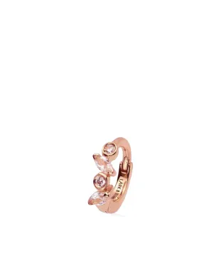 Lark & Berry 14K ローズゴールド 小さめヴェト ダイヤモンドとサファイア フープイヤリング - ピンク - サムネイル1