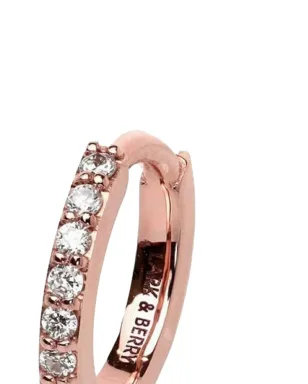 Lark & Berry ローズゴールド 14K モダニスト ダイヤモンド フープ イヤリング - サムネイル2