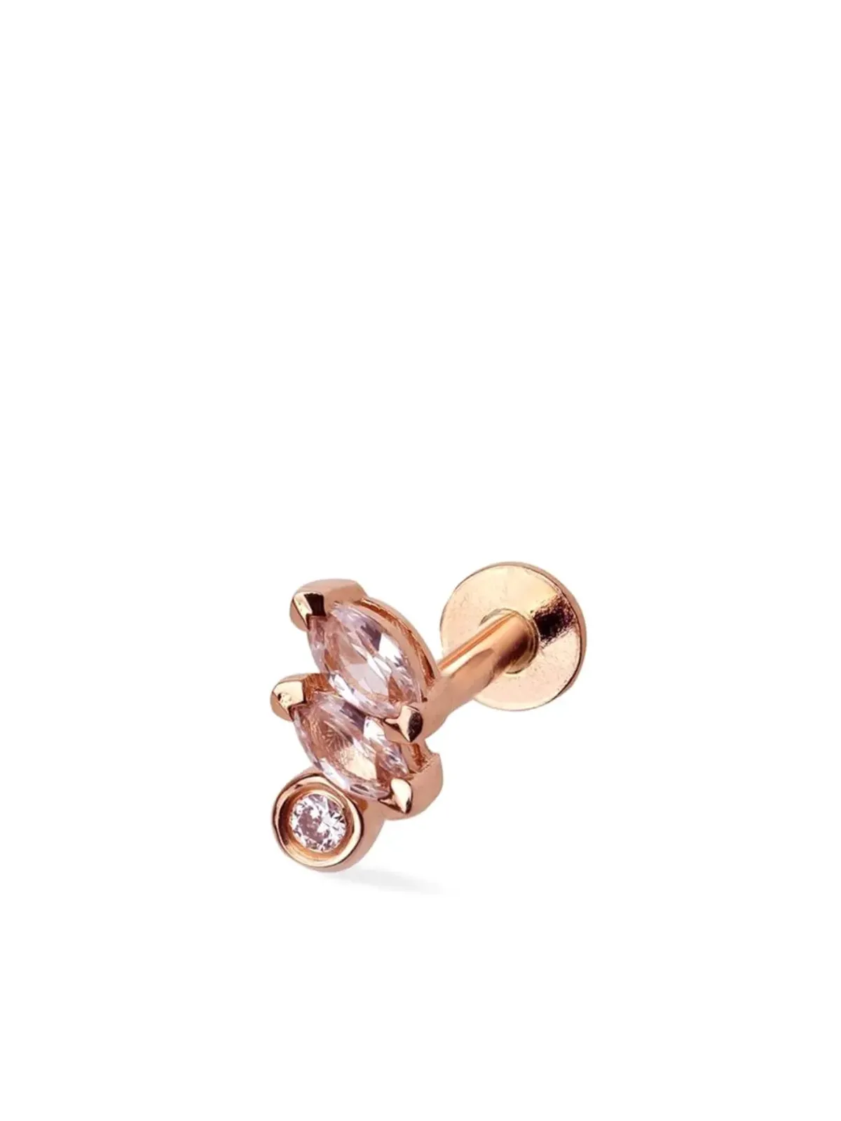 Lark & Berry 14K ローズゴールド Veto ダイヤモンドとサファイア イヤリング - ピンク - 画像2