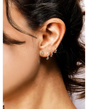 Lark & Berry 14K ローズゴールド Veto ダイヤモンドとサファイア イヤリング - ピンク - サムネイル4