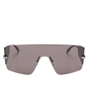 Alexander McQueen Eyewear オーバーサイズシールドフレーム サングラス - サムネイル1