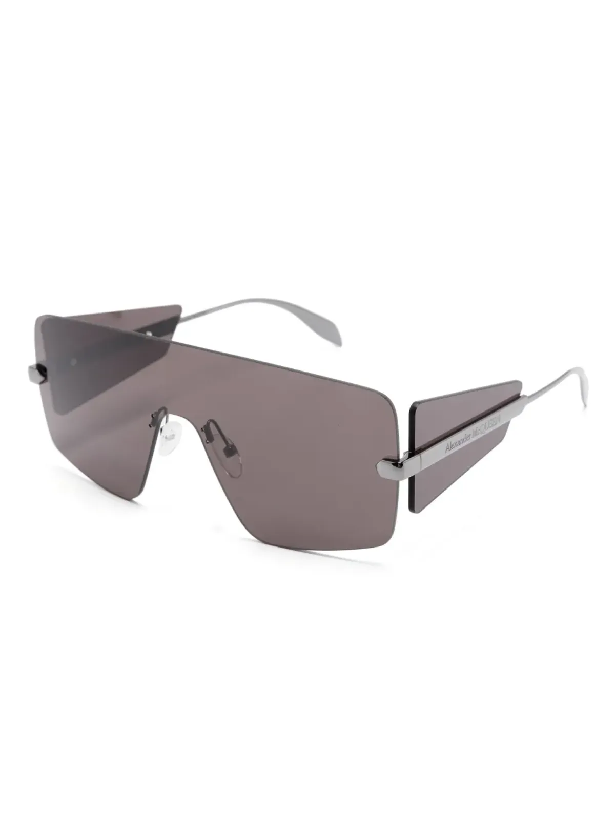 Alexander McQueen Eyewear オーバーサイズシールドフレーム サングラス - 画像2