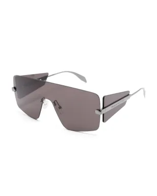 Alexander McQueen Eyewear オーバーサイズシールドフレーム サングラス - サムネイル2
