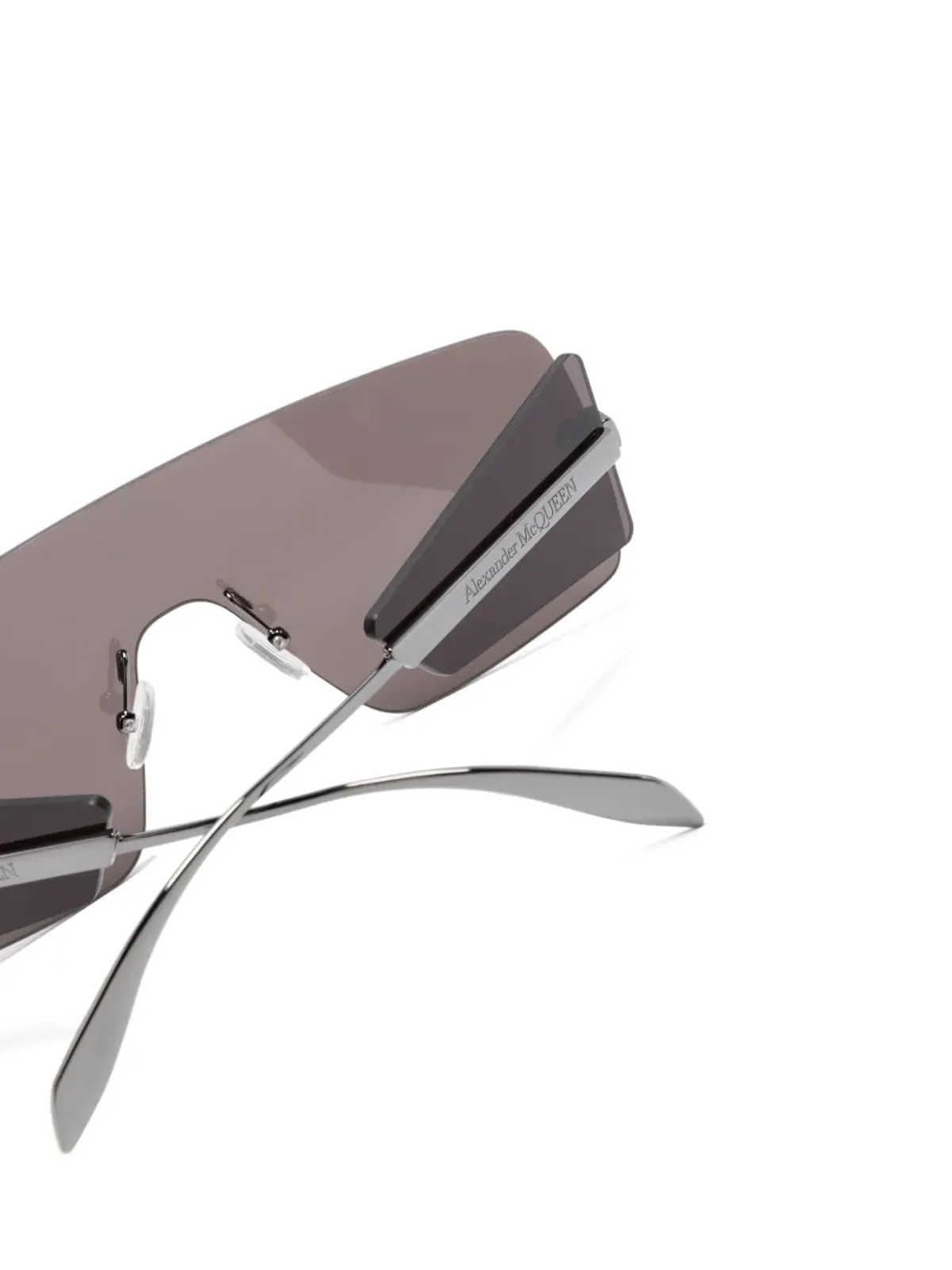 Alexander McQueen Eyewear オーバーサイズシールドフレーム サングラス - 画像3