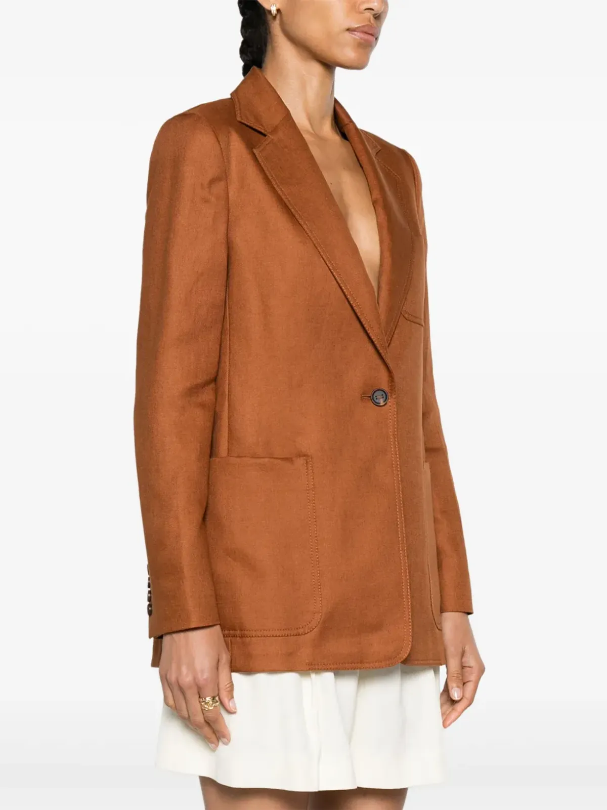 Max Mara ボエミア シングルブレスト ブレザー ブラウン - 画像3