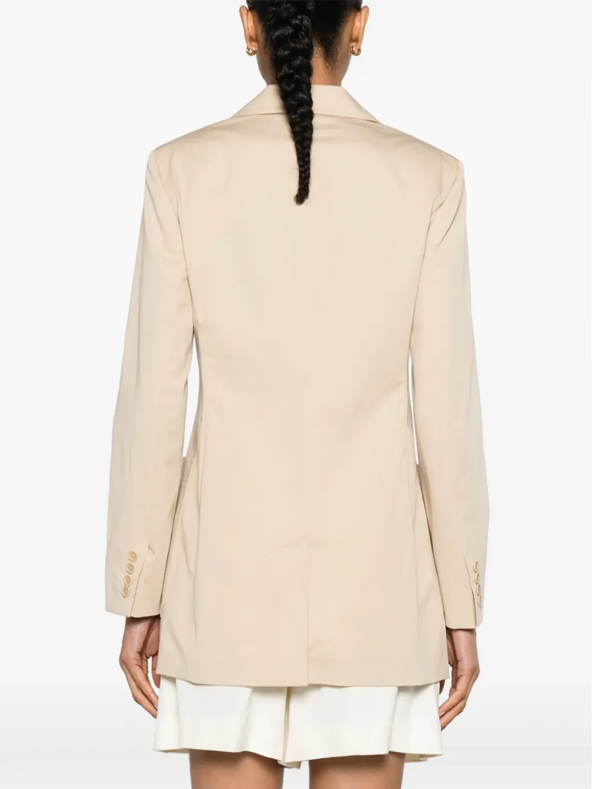 Max Mara ノッチドラペルのシングルブレストブレザー - ニュートラルカラー - 画像4