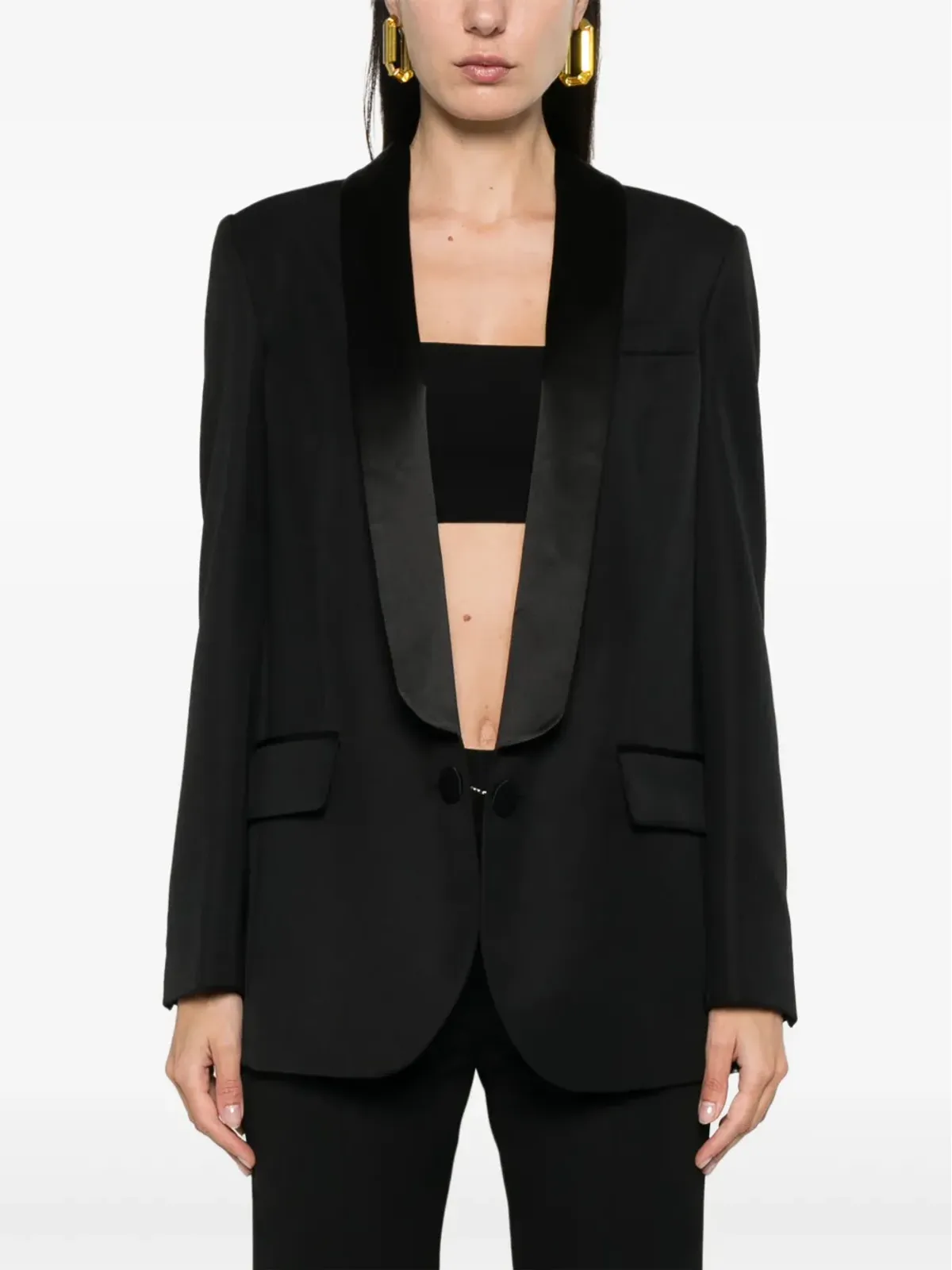 DSQUARED2 クリスタル装飾フリンジ ブレザー - ブラック - 画像3