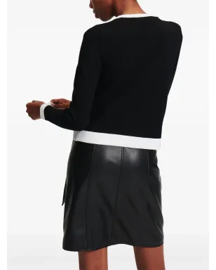 Karl Lagerfeld コントラストトリム カーディガン - ブラック - サムネイル4