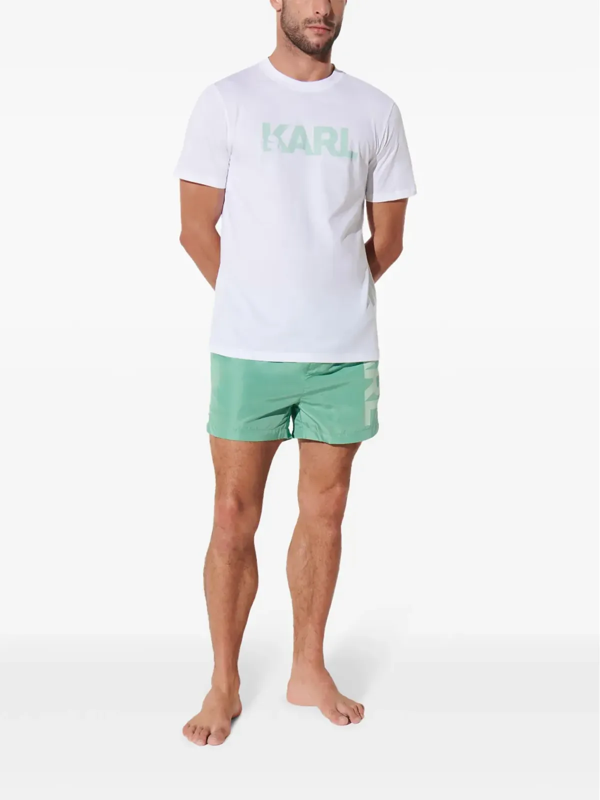 Karl Lagerfeld ロゴプリント オーガニックコットン Tシャツ - ホワイト - 画像2