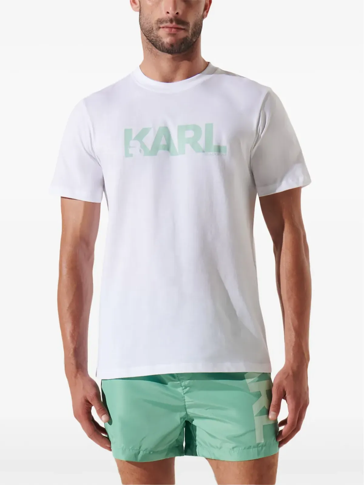 Karl Lagerfeld ロゴプリント オーガニックコットン Tシャツ - ホワイト - 画像3
