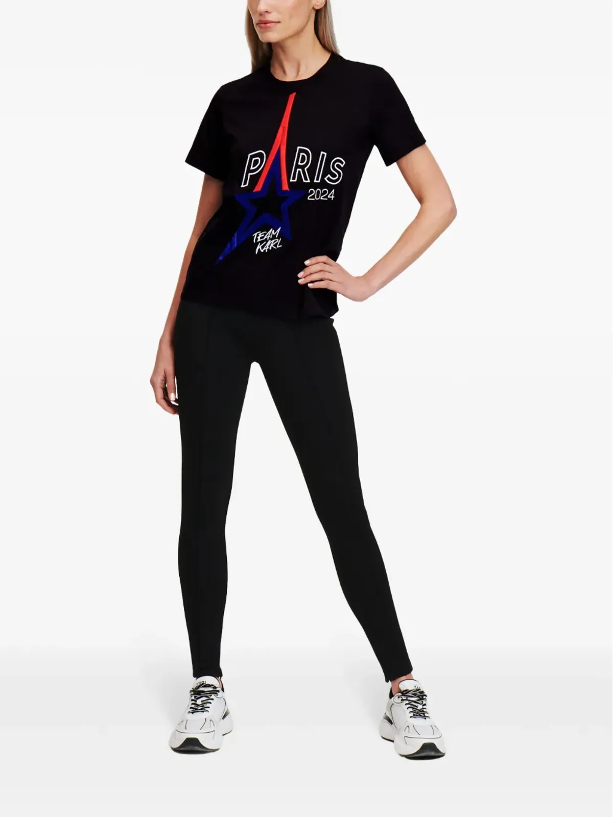 Karl Lagerfeld Paris オーガニックコットン Tシャツ - ブラック - 画像2