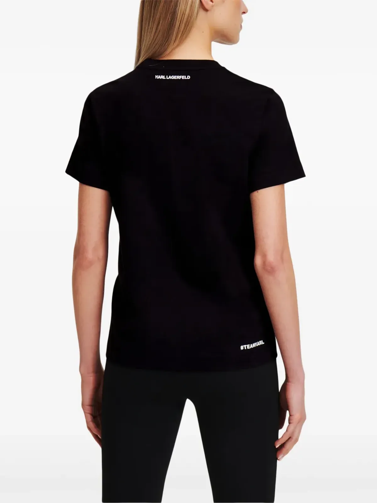 Karl Lagerfeld Paris オーガニックコットン Tシャツ - ブラック - 画像4